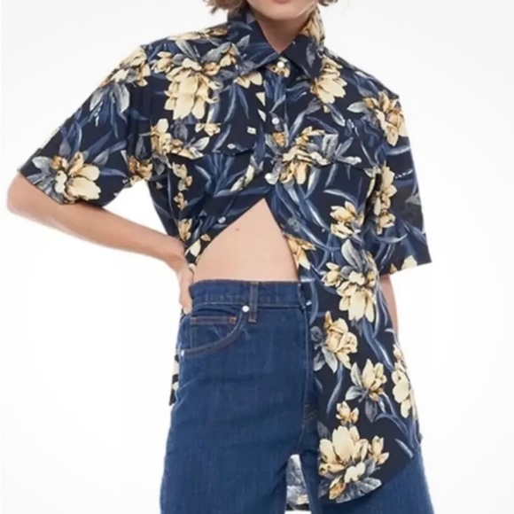 Sandrine Rose Handmade Floral‎ Western Shirt Size Small - Picture 1 of 6